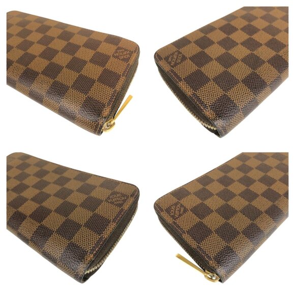 Authentic Louis Vuitton Zippy Damier Ebene Leather Wallet jp170-111725 - Picture 8 of 16